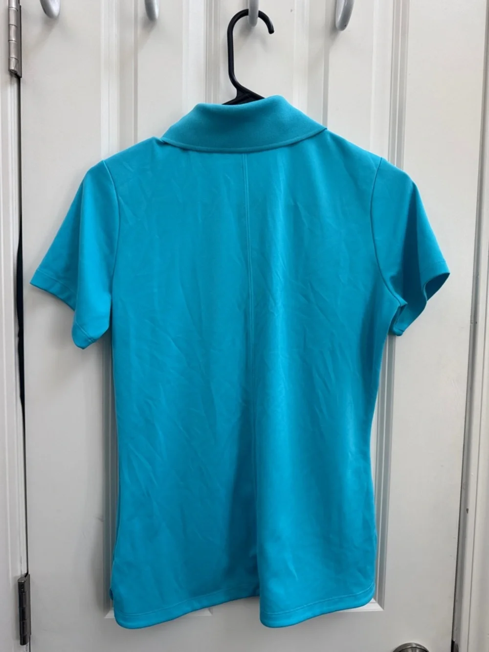 Nike DriFit Women's Turquoise Button-Down Polo Shirt